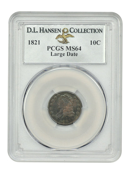 1821 10C PCGS MS64 (OGH)