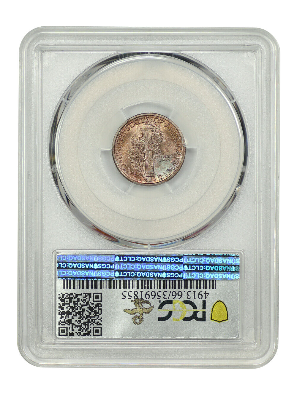 1917-D 10C PCGS MS66FB ex: D.L. Hansen