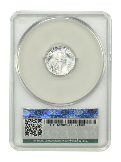 1938-S 10C CACG MS67+FB ex: D.L. Hansen - Mercury Dime