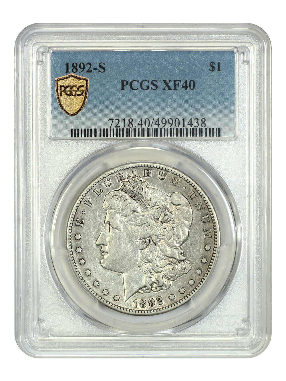 1892-S $1 PCGS XF40 - Morgan Dollar - Key Date Morgan Dollar