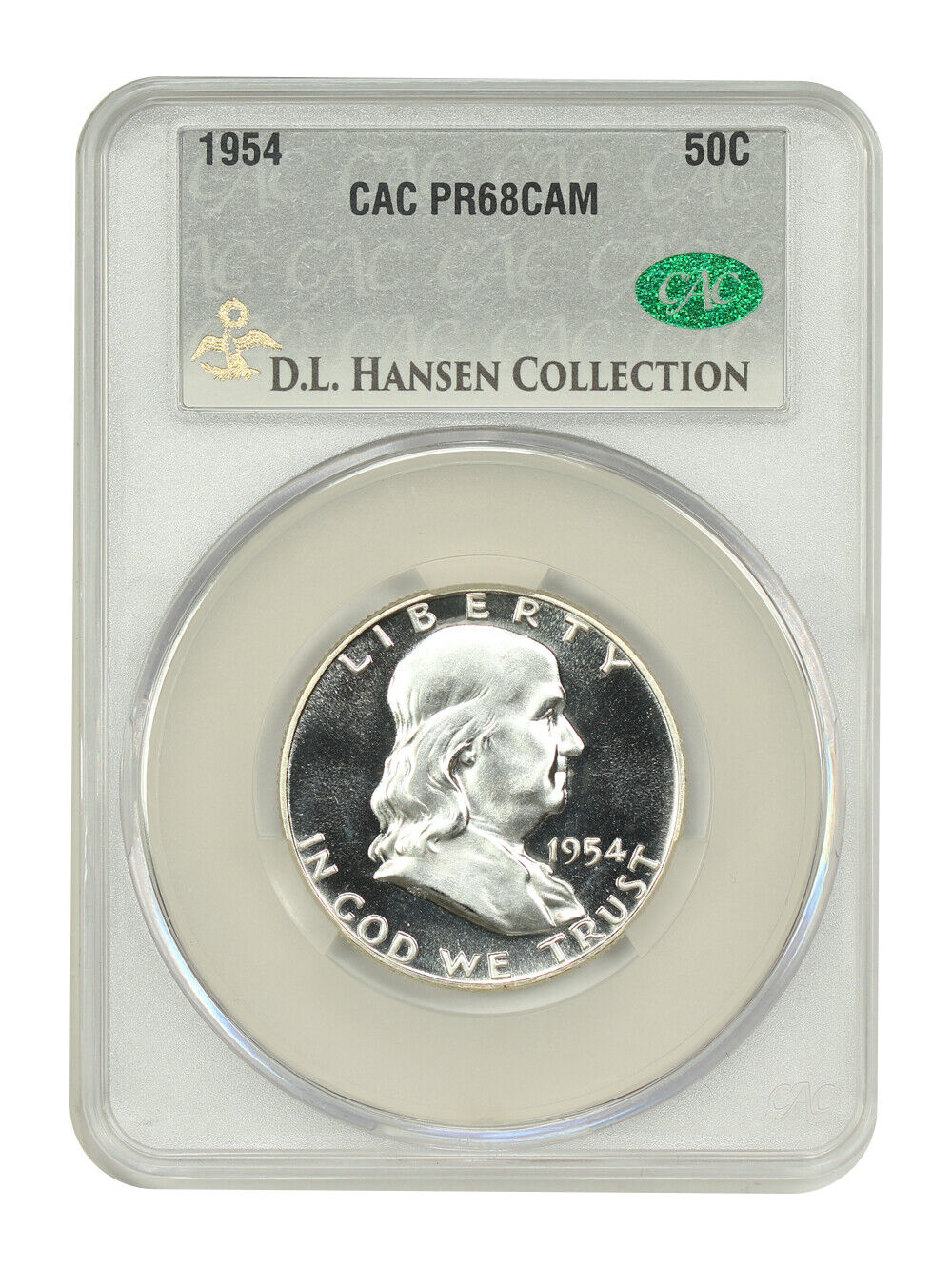 1954 50C CACG PR68CAM ex: D.L. Hansen - Franklin Half Dollar