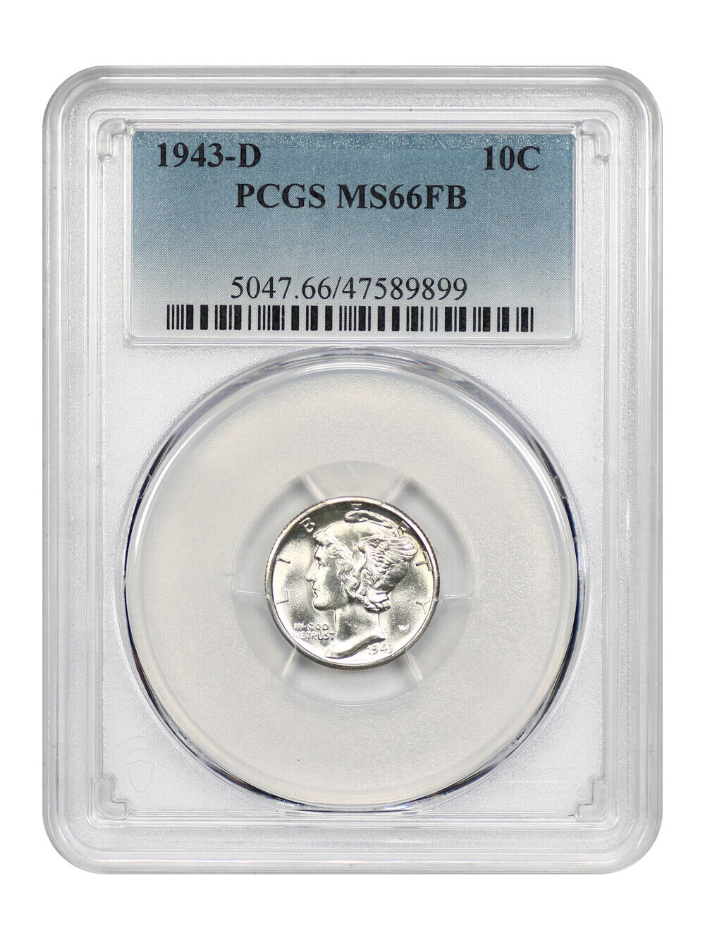 1943-D 10C PCGS MS66FB