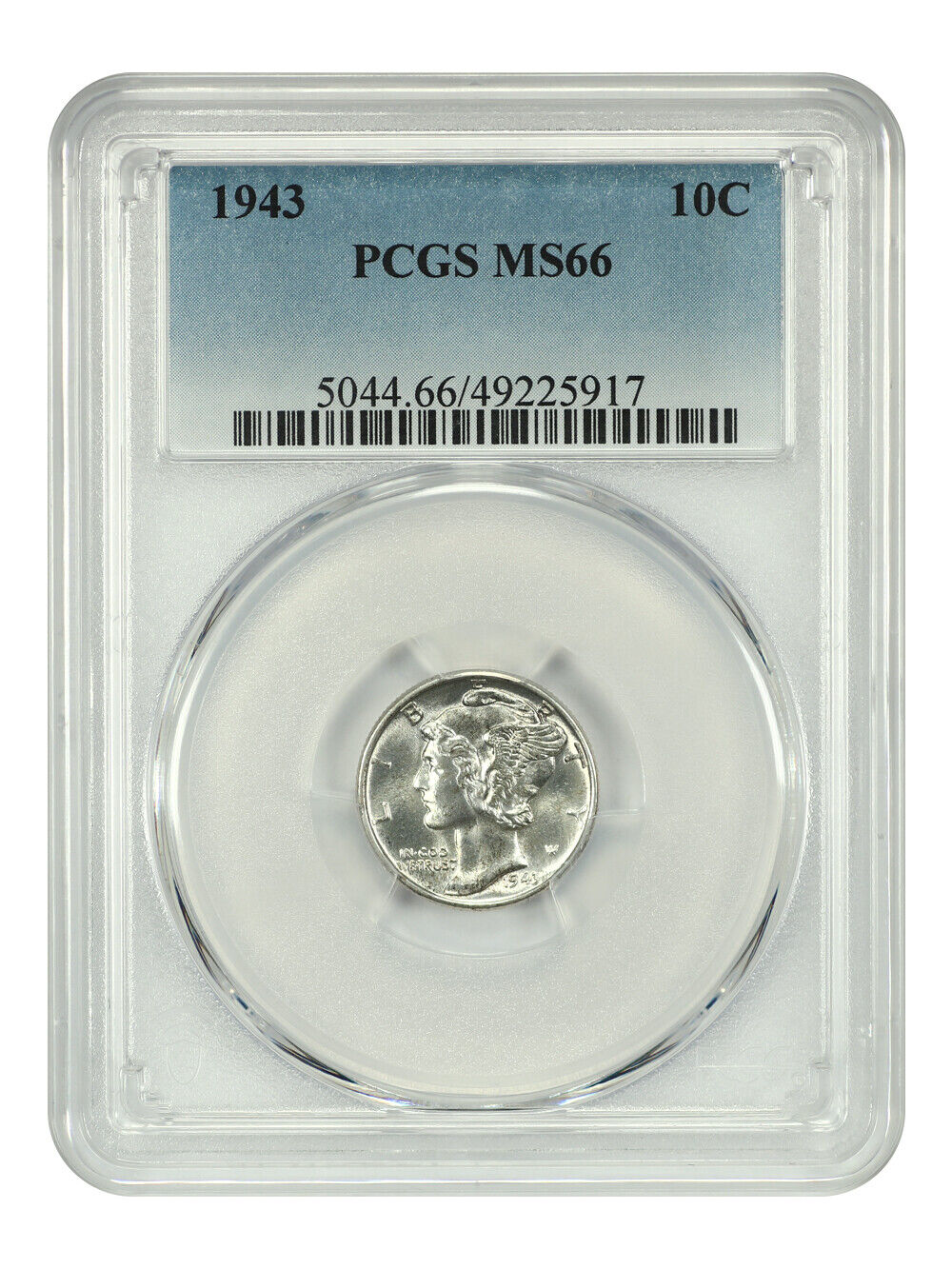 1943 10C PCGS MS66