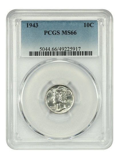 1943 10C PCGS MS66