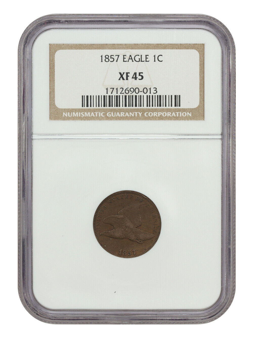 1857 1C Flying Eagle NGC XF45 - Flying Eagle Cent - Popular Type Coin