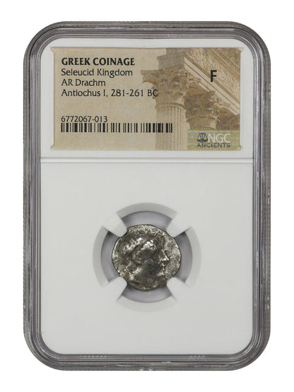 Ancient Greek: Antiochus I (281-261 BC) AR Drachm NGC Fine (Seleucid Kingdom)