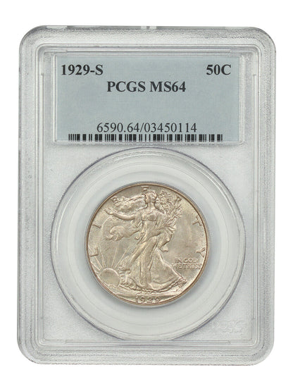 1929-S 50C PCGS MS64 - Walking Liberty Half Dollar