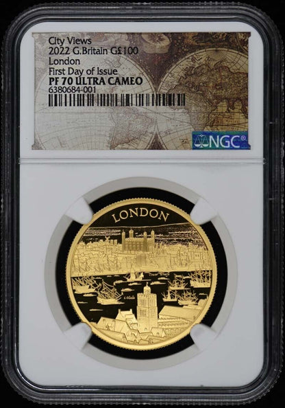 2022 G.Britain London First Day of Issue G100P NGC PR70DCAM