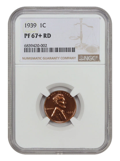 1939 1C NGC PR67+RD - Lincoln Cent (Wheat Reverse)