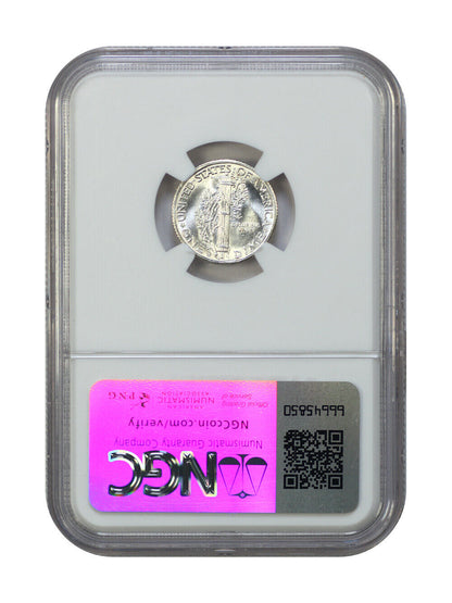 1938-D 10C NGC MS66FB - Mercury Dime