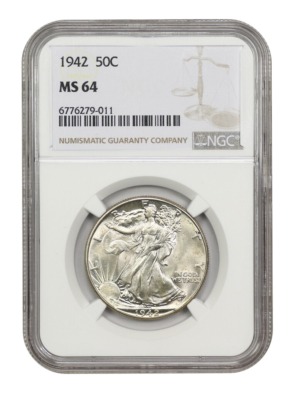 1942 50C NGC MS64