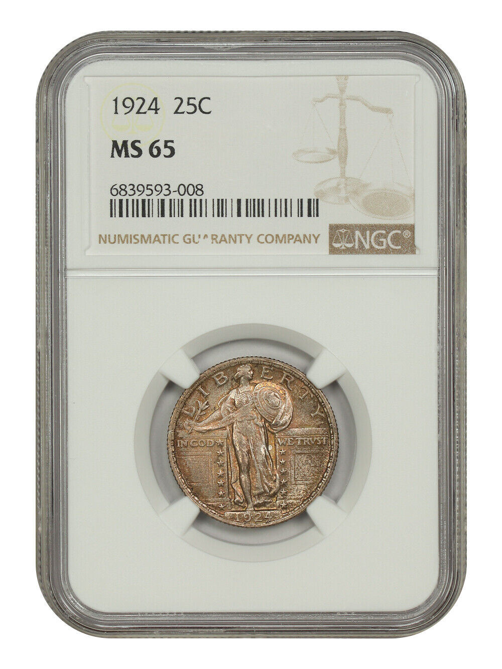 1924 25C NGC MS65 - Standing Liberty Quarter