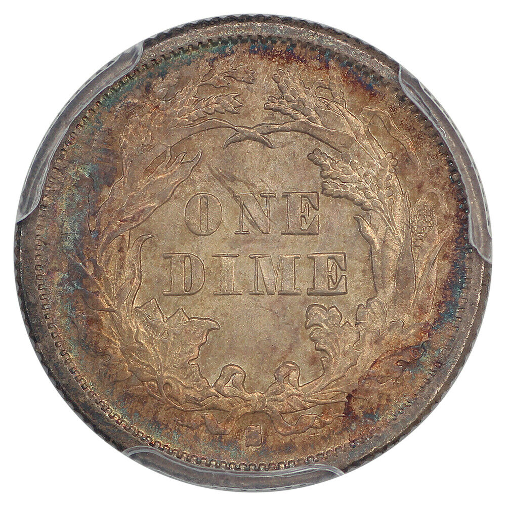 1875-S 10C PCGS MS65 (Mintmark Below) ex: D.L. Hansen