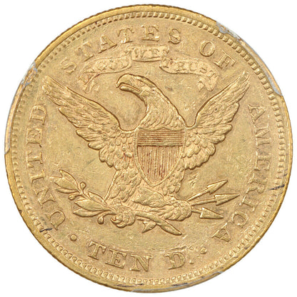 1869 $10 PCGS AU55 - Liberty Head $10 - Low Mintage Rarity