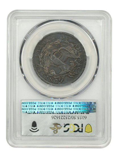 1795/1795 50C PCGS AU50 (Recut Date, 2 Leaves)