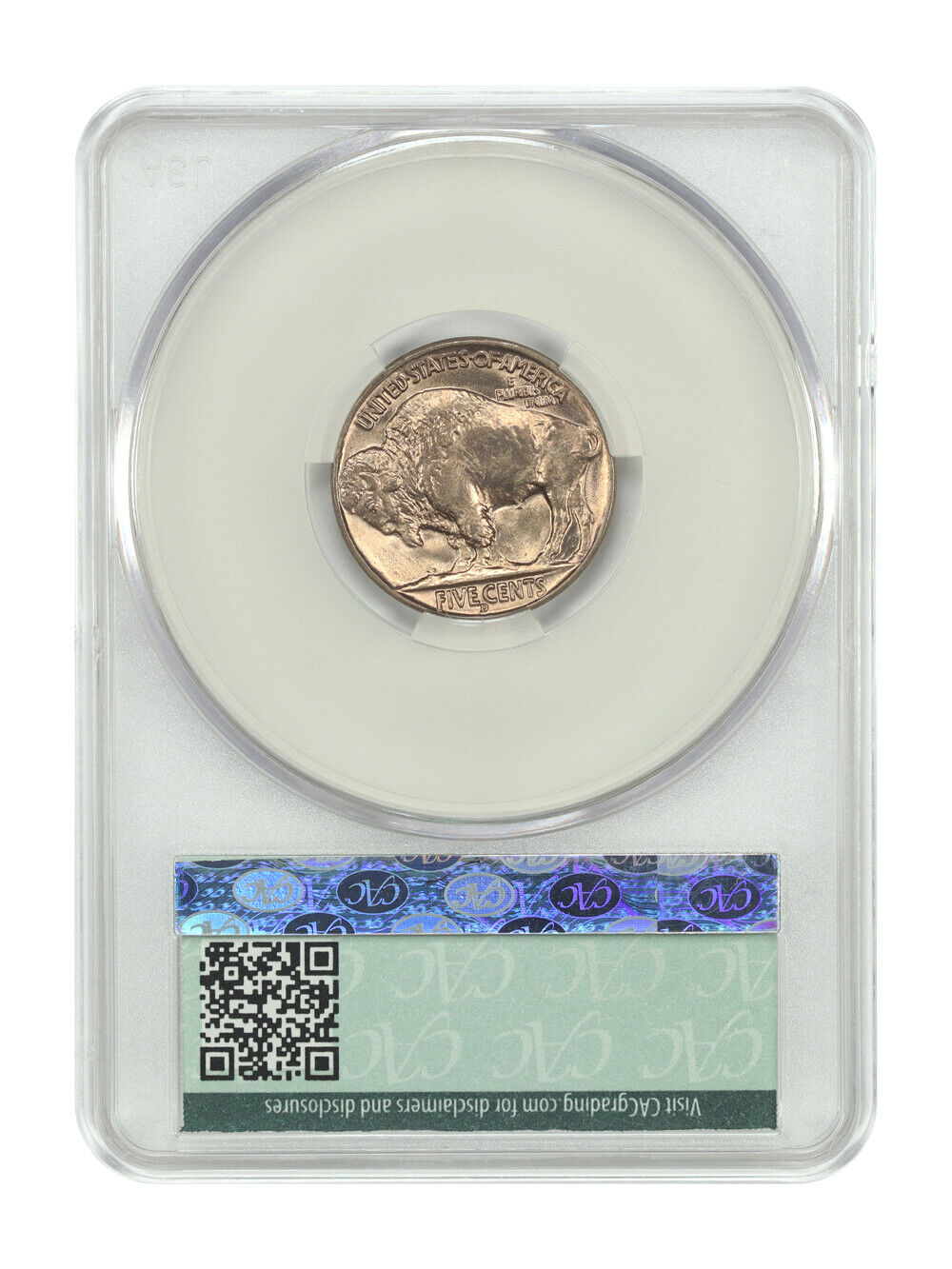 1937-D 5C CACG MS66 - Buffalo Nickel