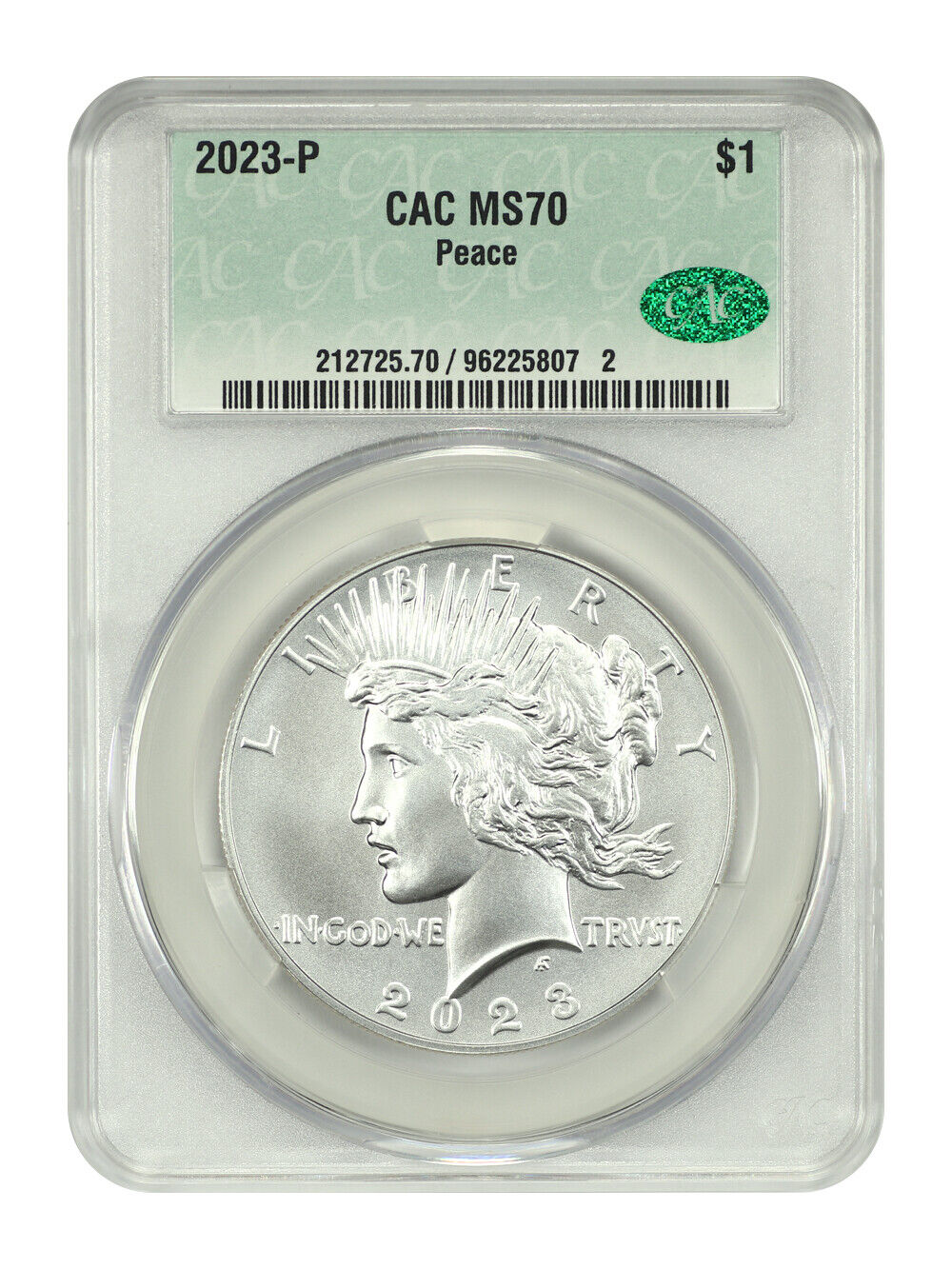 2023 $1 Peace Dollar CACG MS70