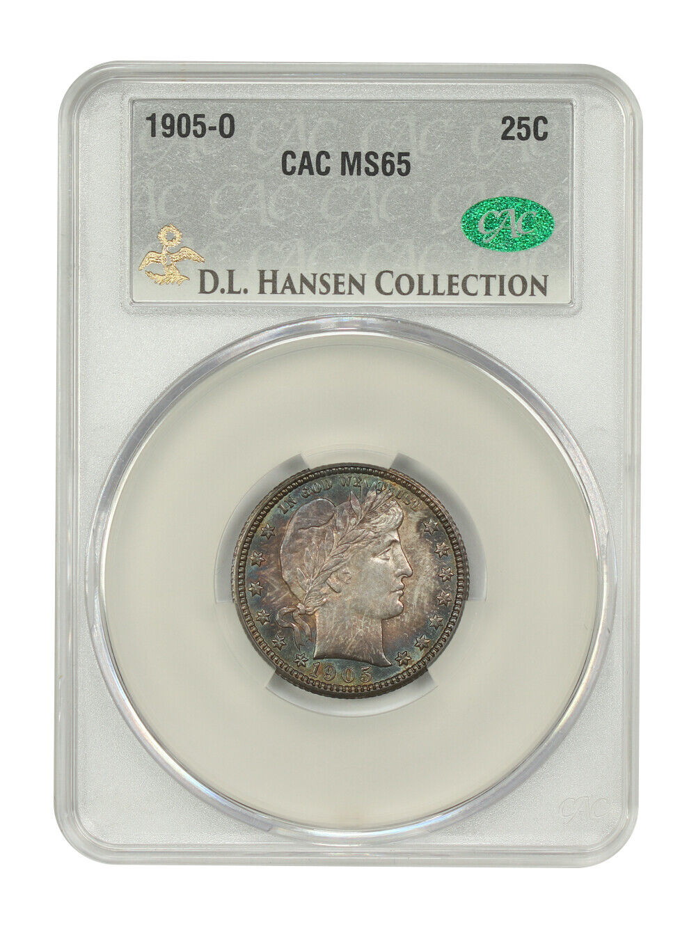 1905-O 25C CACG MS65 ex: D.L. Hansen - Barber Quarter