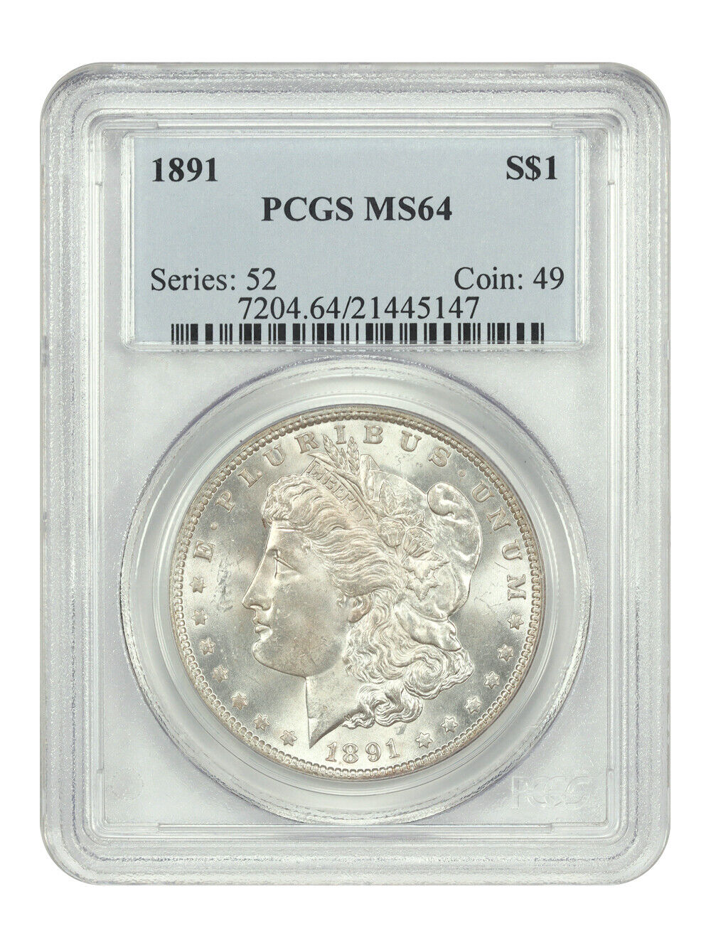 1891 $1 PCGS MS64 - Morgan Dollar