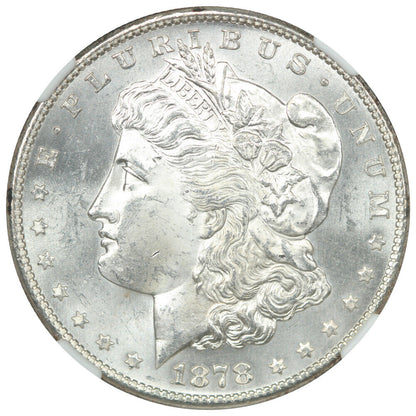 Mint Error: 1878-S $1 NGC MS63 (Reverse Struck Thru) - Morgan Dollar