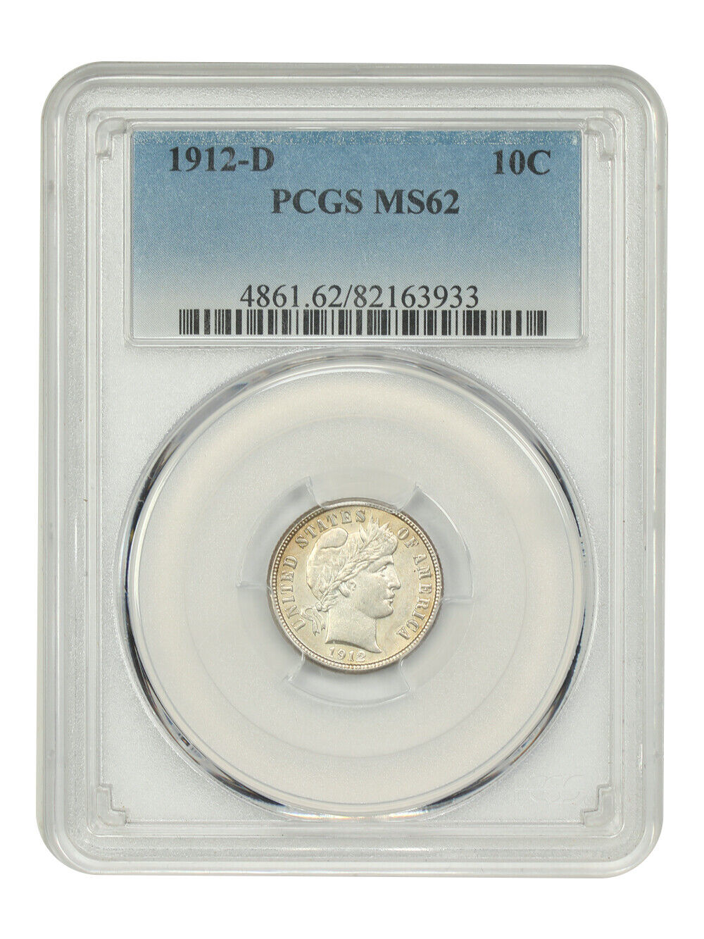 1912-D 10C PCGS MS62 - Barber Dime