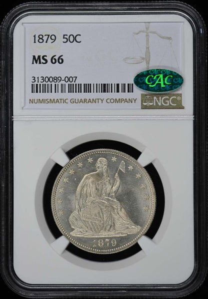 1879 Seated Liberty Half Dollar - Motto 50C NGC MS66 (CAC)