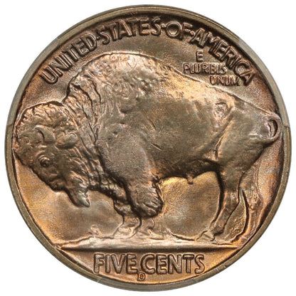 1938-D/S 5C Buffalo PCGS MS67 - Buffalo Nickel - Popular Variety