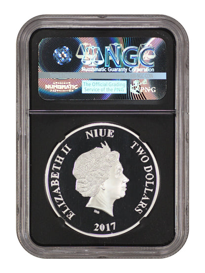 Niue: 2017 Star Wars Luke Skywalker $2 NGC Proof 69 UCAM (First 2000 Struck)