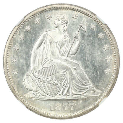 1877-S 50C NGC MS65 - Liberty Seated Half Dollar