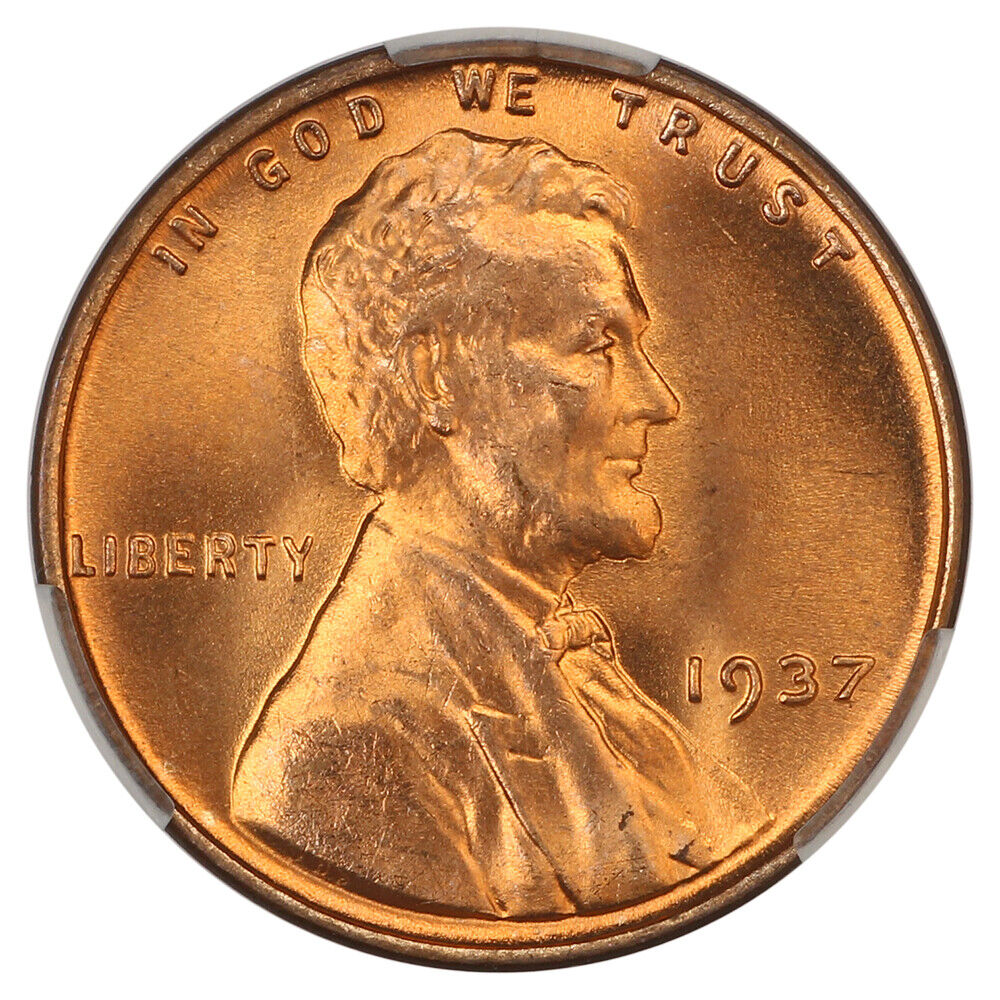 1937 1C CACG MS67RD - Lincoln Cent (Wheat Reverse)