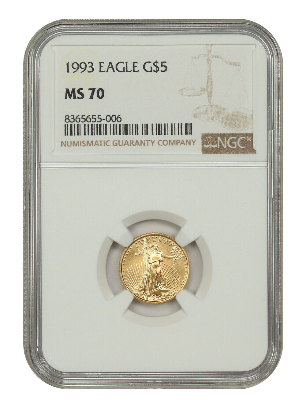 1993 $5 Gold Eagle NGC MS70 - $5 Gold Eagles