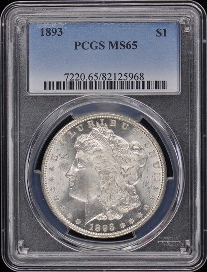 1893 $1 Morgan Dollar PCGS MS65