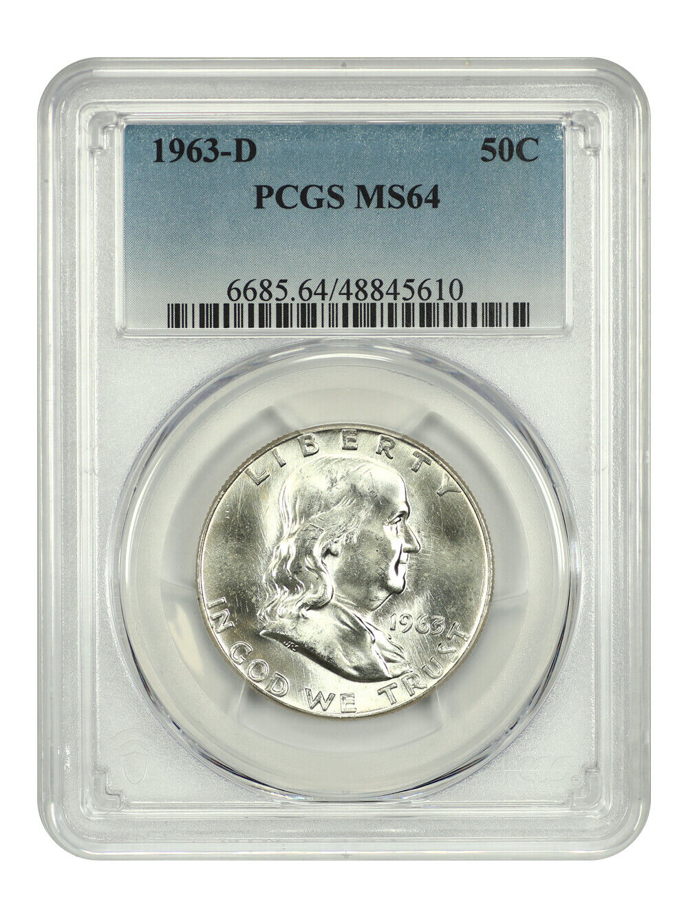 1963-D 50C PCGS MS64 - Franklin Half Dollar