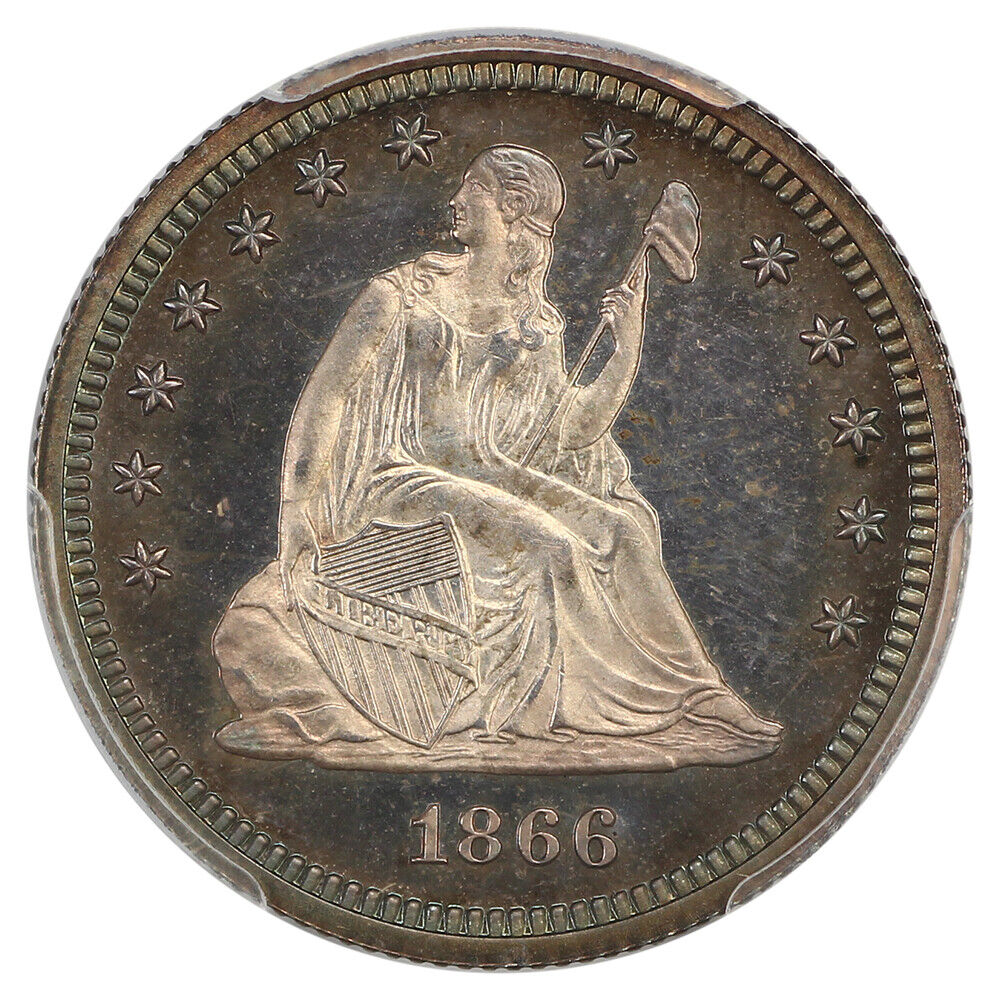 1866 25C PCGS PR66 (Motto) ex: D.L. Hansen