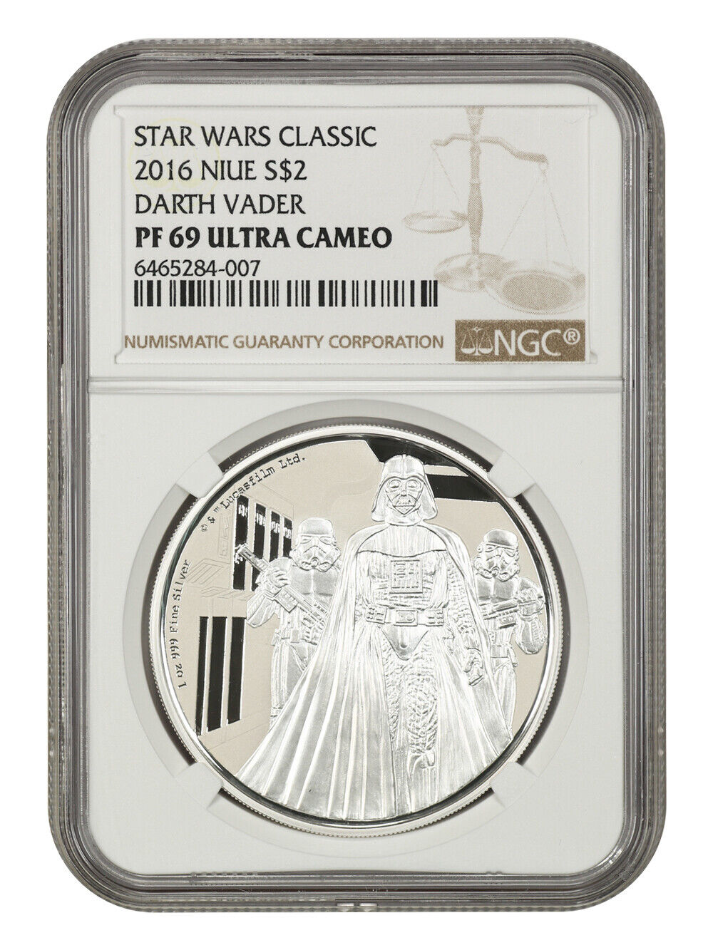 Niue: 2016 Star Wars Darth Vader $2 NGC Proof 69 UCAM (With Box and COA)