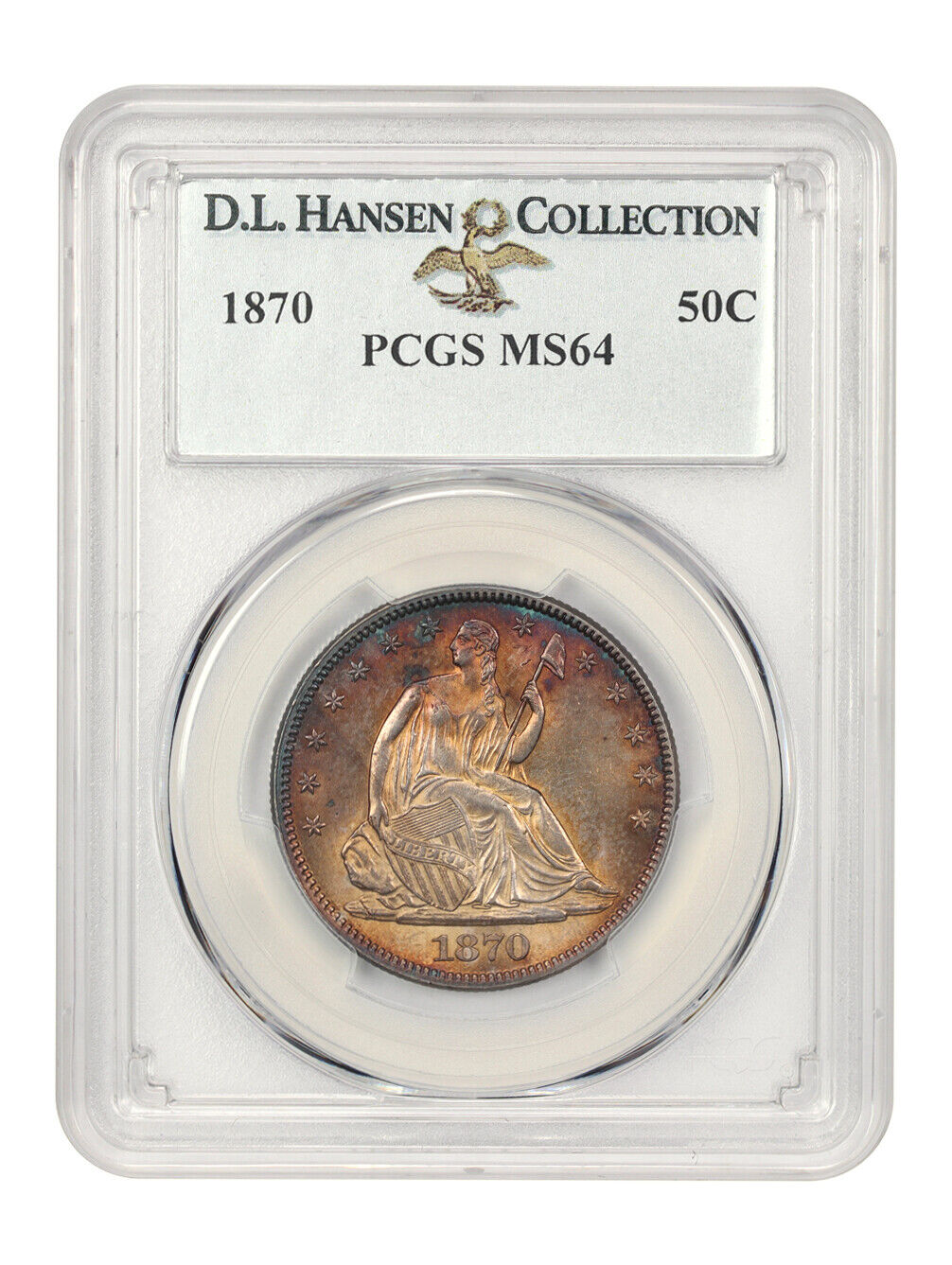 1870 50c PCGS MS64 ex: D.L. Hansen