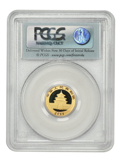 China: 2011 50Yn Gold Panda PCGS MS70 (First Strike) - Other