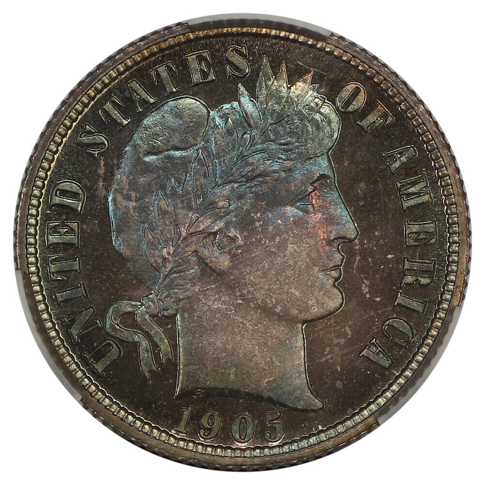 1905 10C CACG PR67+ ex: D.L. Hansen - Barber Dime