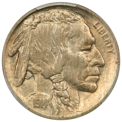 1914 5C PCGS MS64 - Buffalo Nickel