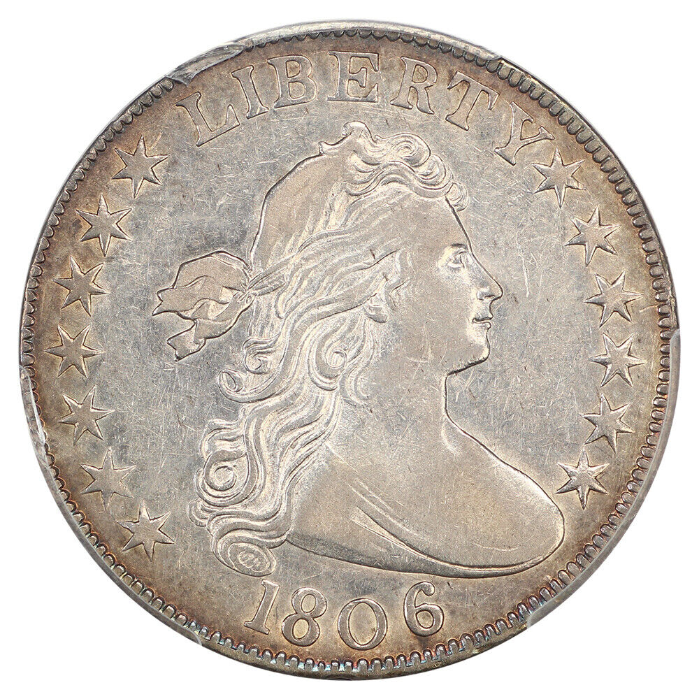 1806 50C PCGS AU53 (O-106, Knob 6, Small Stars) ex: D.L. Hansen