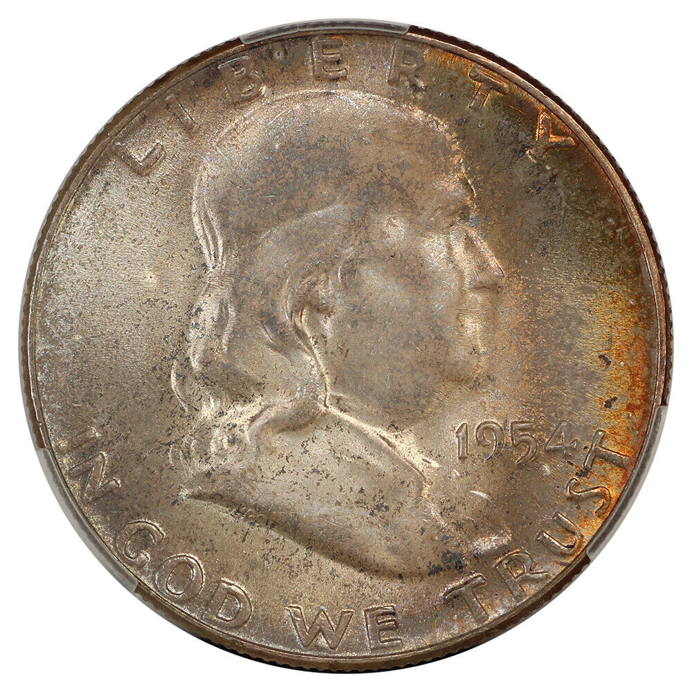 1954 50C CACG MS67 ex: D.L. Hansen - Franklin Half Dollar