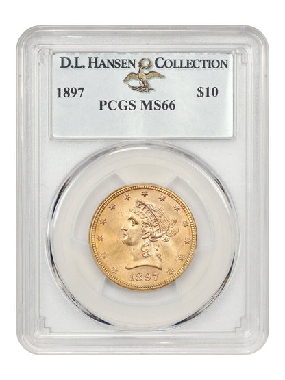 1897 $10 PCGS MS66 ex: D.L. Hansen