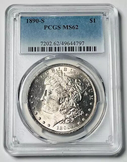 1890 S Morgan Silver Dollar PCGS MS-62