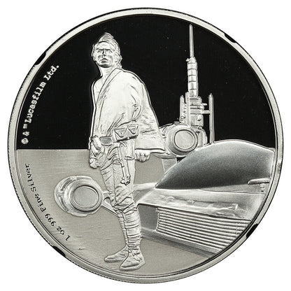 Niue: 2017 Star Wars Luke Skywalker $2 NGC Gem Proof (One of First 2000 Struck)