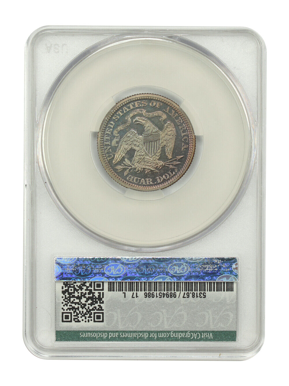 1870 25C CACG PR67 ex: D.L. Hansen - Liberty Seated Quarter