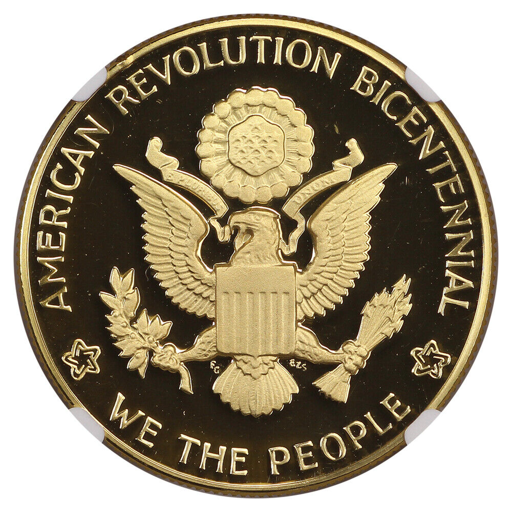 1976 F. Gasparro Bicentennial Medal NGC PR68DCAM (SWO-52IC, 34mm)
