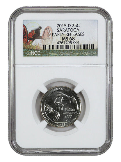 2015-D 25C Saratoga NP NGC MS68 - Type 1 - Clad