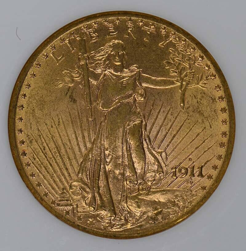 1911-D Saint-Gaudens $20 NGC MS62