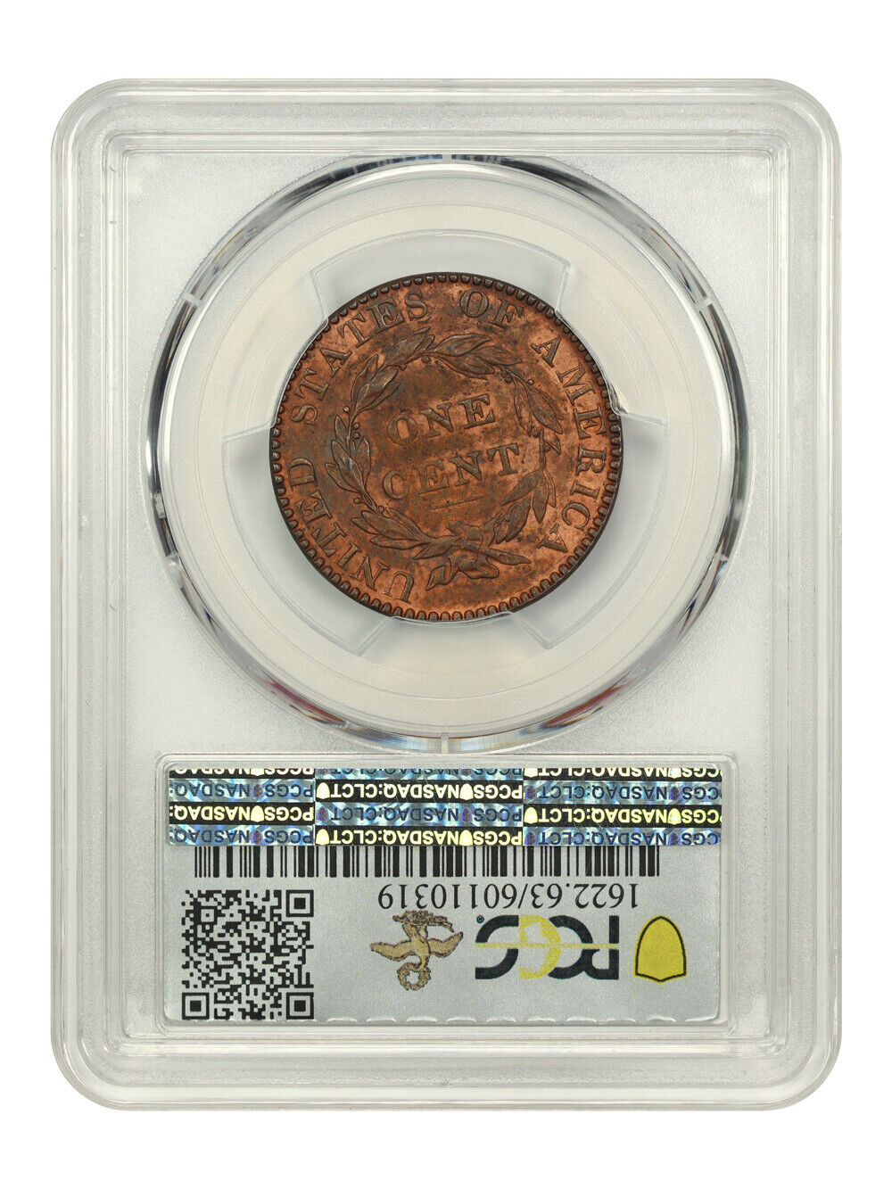 1821 1c PCGS MS63 RB ex: D.L. Hansen