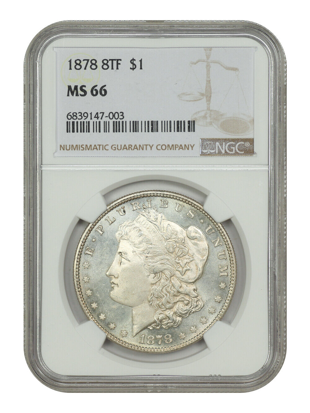 1878 8TF $1 NGC MS66 - Morgan Dollar - Better Variety